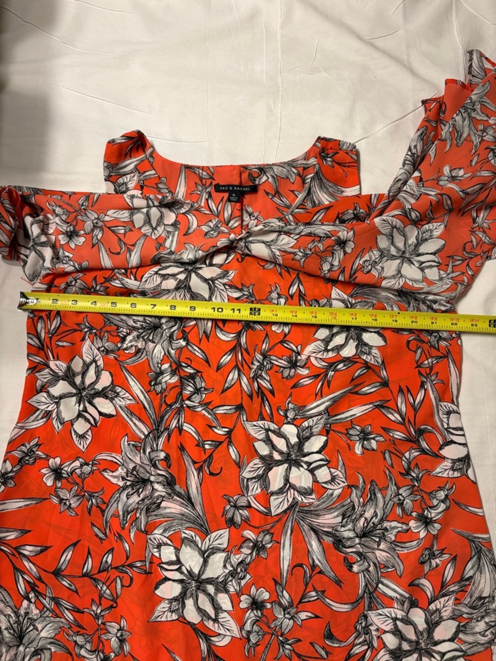 Zac & Rachel Flowy Officewear Orange Floral Sleeveless Top SZ XL. - Picture 8 of 11